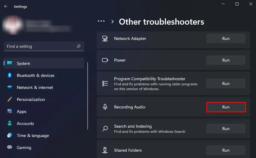 Astro A10 Mic Not Working? 7 Ways to Fix It 6 run-recording-audio-troubleshooter