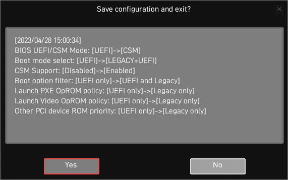 Fix: System Cannot Find Any Bootable Devices 8 save-bios-csm