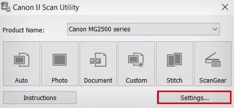 How to Scan From Canon Printer to Computer 13 settings-in-ij-scan-utility