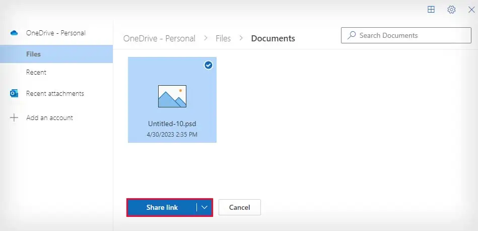 How to Send Large Files via Email? 3 Easy Ways 13 share-file-link-from-one-drive