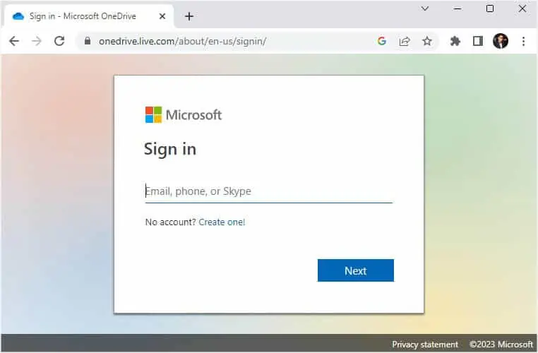 sign-in-onedrive