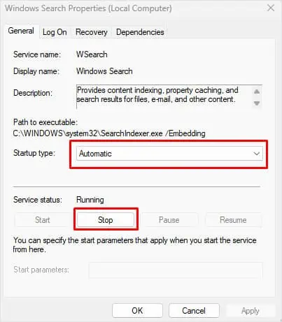 stop-windows-search-service