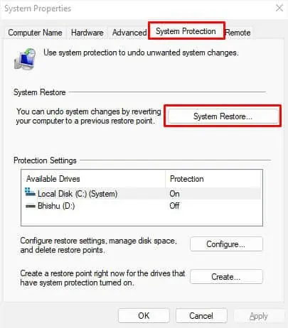 system-protection-system-restore