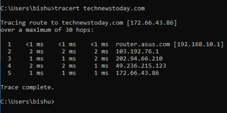 tracert