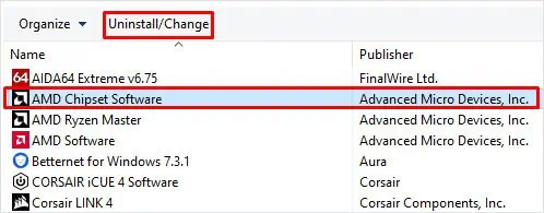Fix: Ryzen Master Driver Not Installed Properly 3 uninstall-amd-chipset-software