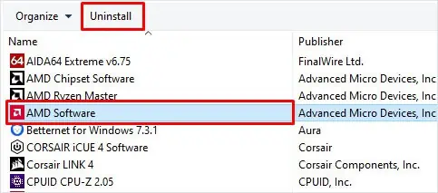 Fix: Ryzen Master Driver Not Installed Properly 11 uninstall-amd-software-ryzen-master-driver-not-installed
