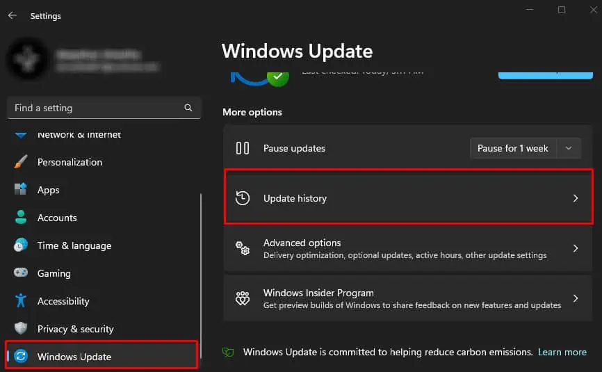 update-history-windows-search-not-wotrking