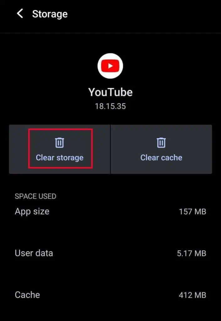 YouTube App Not Working? How to Fix It 7 youtube-clear-storage-705x1024