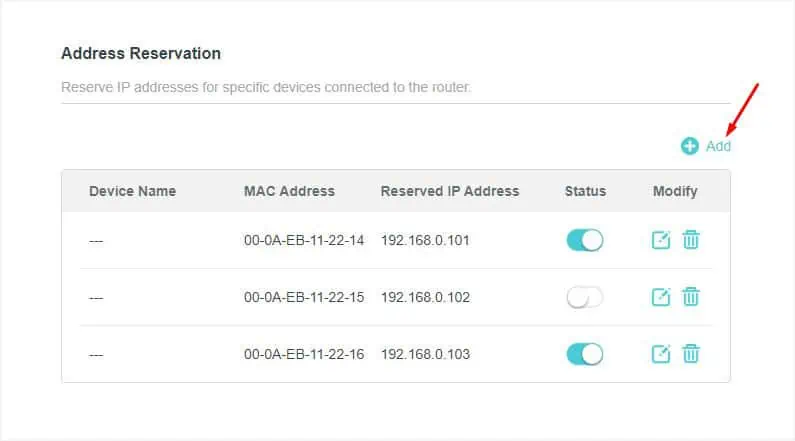 How to Configure Bandwidth Control on TP-Link Router (Step-by-Step Guide) 8 add-button-in-address-reservation