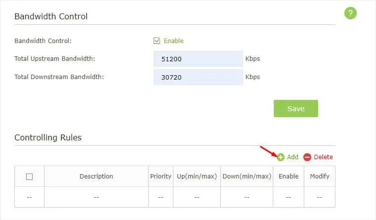 How to Configure Bandwidth Control on TP-Link Router (Step-by-Step Guide) 17 add-button-in-controlling-rules