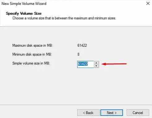 How to Install a Hard Drive? (Step-By-Step Guide) 29 allocate-size-and-hit-next