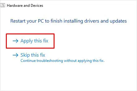 Logitech M325 Mouse Not Working? Try These 8 Fixes 3 apply-fixes-from-windows-troubleshooter-1