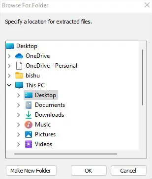 What is DMG File? How to Open It? 9 choose-location-and-hit-ok-to-extract-dmg-file
