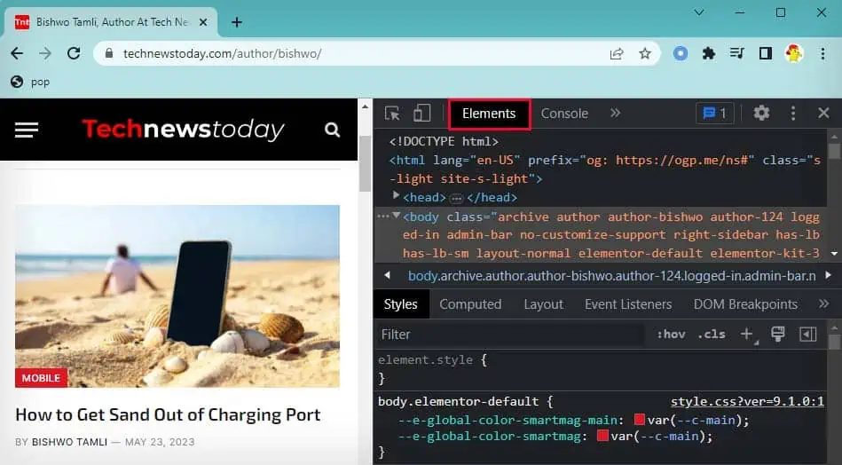 How to Inspect on Chromebook 3 chrome-developer-tools-elements-1
