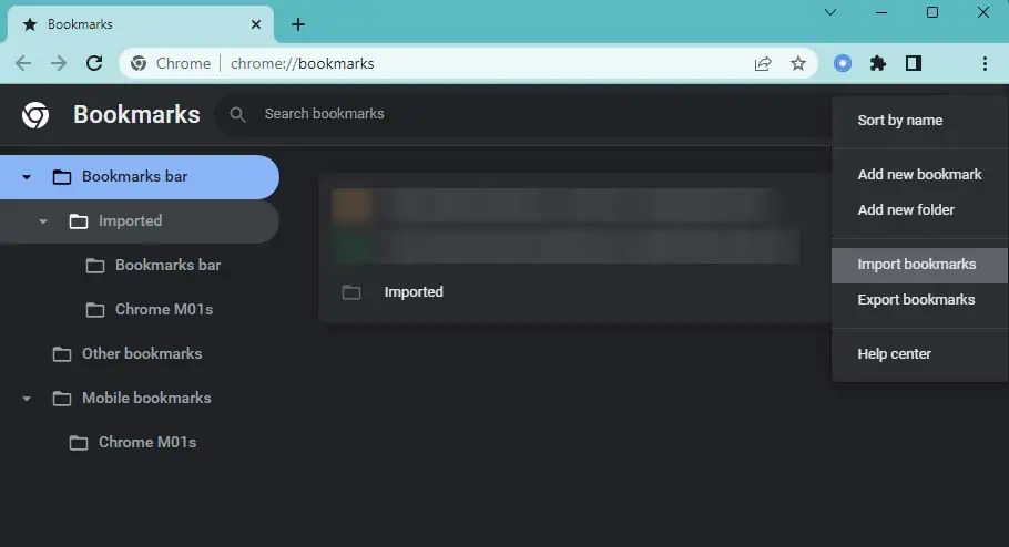 chrome-import-bookmarks