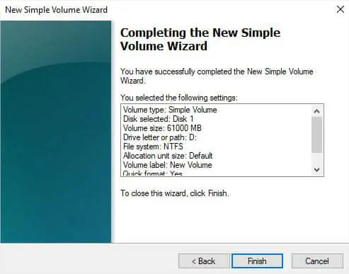 D Drive Not Showing Up—10 Ways to Fix It 11 click-finish-in-new-simple-volume-wizard