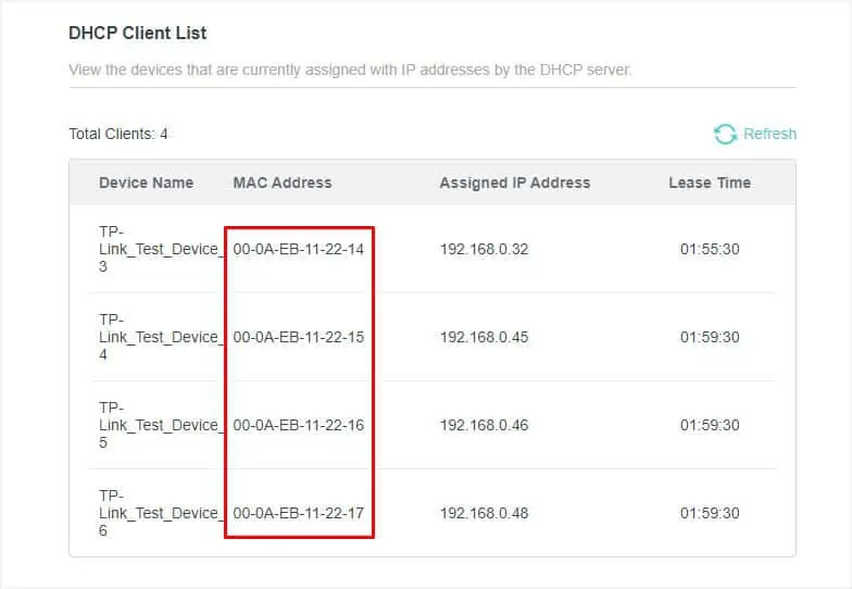 How to Configure Bandwidth Control on TP-Link Router (Step-by-Step Guide) 7 dhcp-client-list