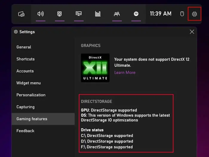 How to Enable DirectStorage on Windows 11 3 directstorage-support-xbox-game-bar-gaming-features