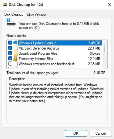 Low Disk Space but Nothing to Delete—What to Do? 6 disk-cleanup-select-and-OK