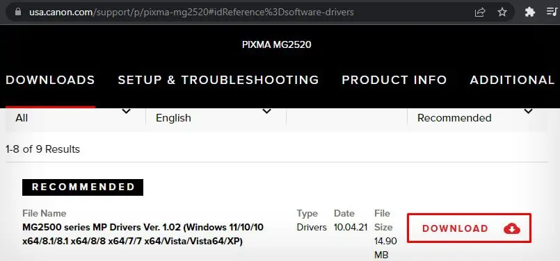 Canon Printer Printing Blank Pages? Try These 7 Proven Fixes 4 download-canon-printer-driver
