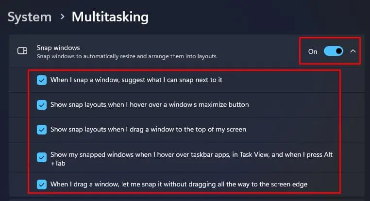 How to Split Screen on Dell Laptop 2 enable-snap-windows
