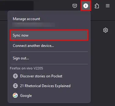 How to Backup Firefox Bookmarks 12 firefox-account-sync-now