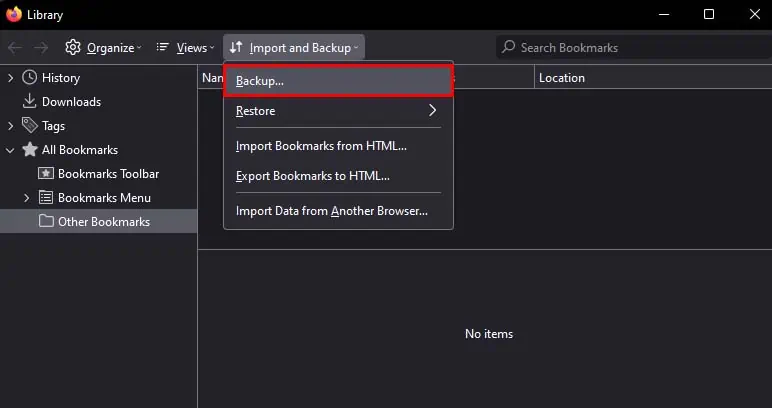 How to Backup Firefox Bookmarks 3 firefox-bookmark-manager-backup