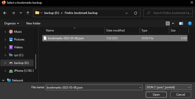 How to Backup Firefox Bookmarks 7 firefox-restore-bookmarks