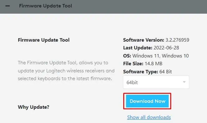 Logitech M325 Mouse Not Working? Try These 8 Fixes 6 firmware-update-tool-download-logitech-mouse-not-working
