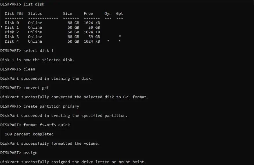 format-hard-drive-using-diskpart