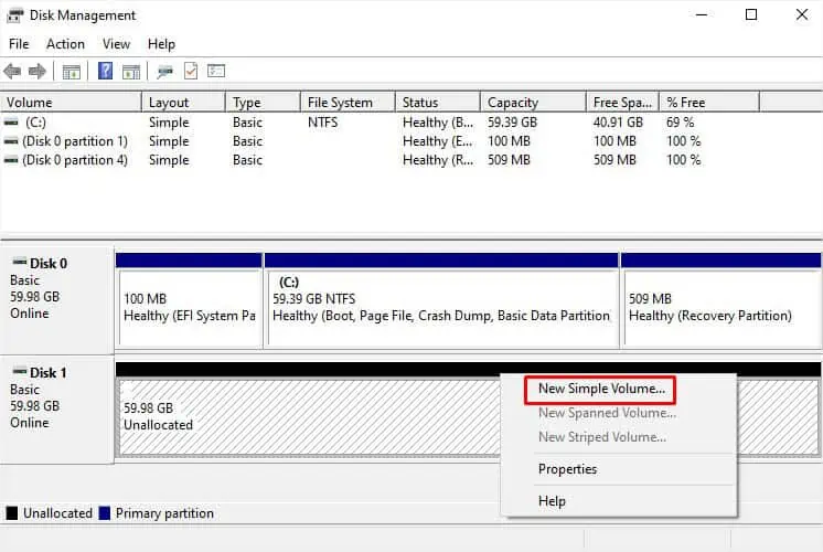 D Drive Not Showing Up—10 Ways to Fix It 6 new-simple-volume-unallocated
