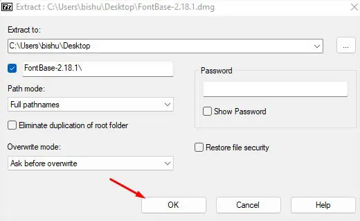 What is DMG File? How to Open It? 10 ok-in-main-7zip-window