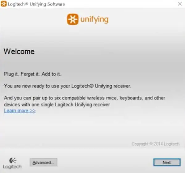 Logitech M325 Mouse Not Working? Try These 8 Fixes 9 open-logitech-unifying-software-click-next
