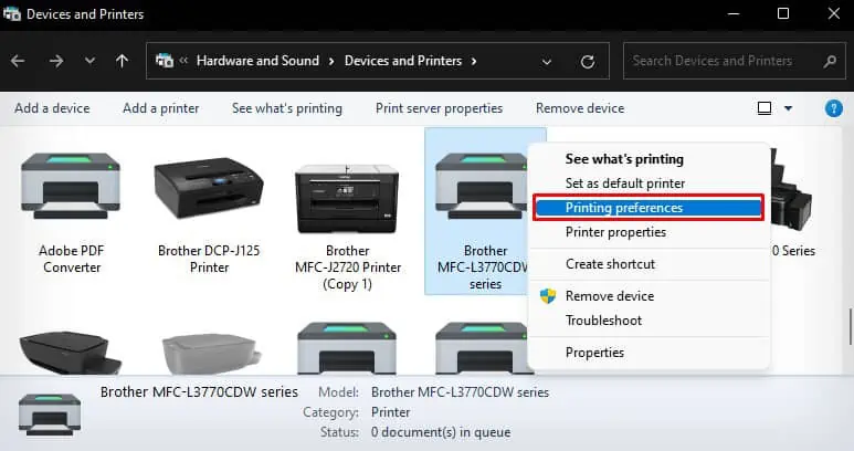 printing-preference-brother-printer