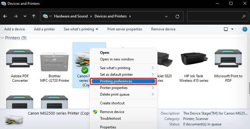 printing-preference-of-canon-printer