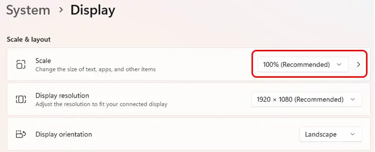 How to Split Screen on Dell Laptop 3 scaling-to-recommended