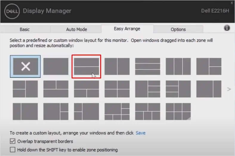 How to Split Screen on Dell Laptop 11 select-layout-dell-display-manager
