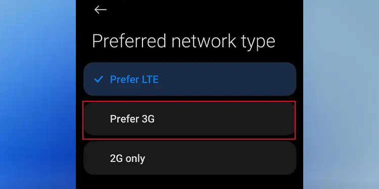 select-preferred-network