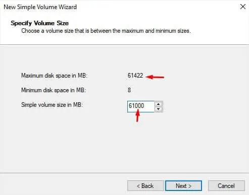 D Drive Not Showing Up—10 Ways to Fix It 8 simple-volume-size-compare-with-maximum-disk-space