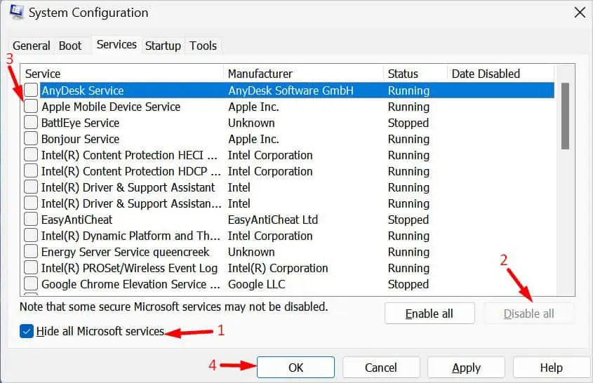 ASUS Keyboard Light When Not Working? Try These 10 Fixes 29 system-configuration-hide-all-microsoft-services