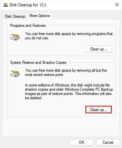 Low Disk Space but Nothing to Delete—What to Do? 7 system-restore-and-shadow-copies-clean-up