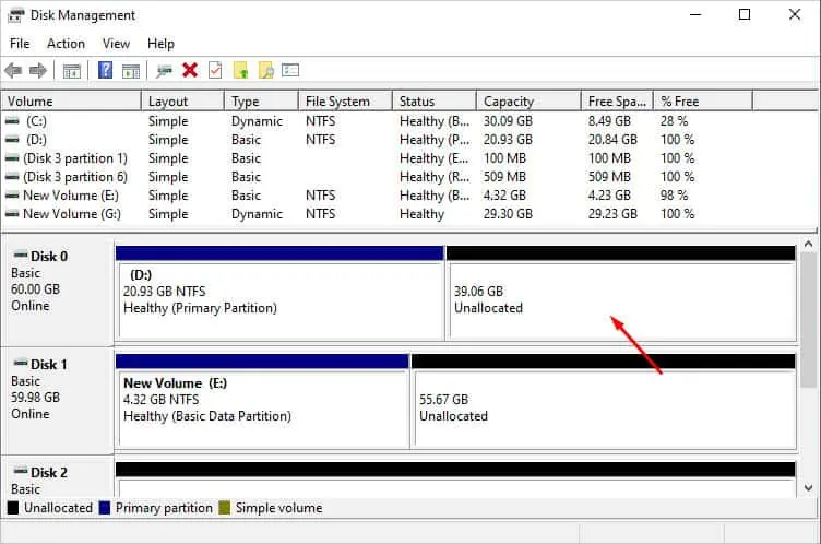 How to Partition a Hard Drive? Detailed Guide 6 unallocated-space