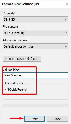volume-label-and-format-option