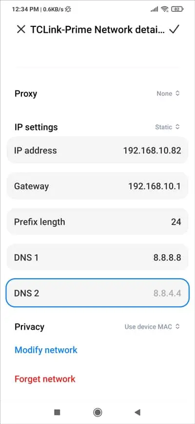 Fix: Connected to Device Can’t Provide Internet 7 android-wifi-configuration-ip-dns