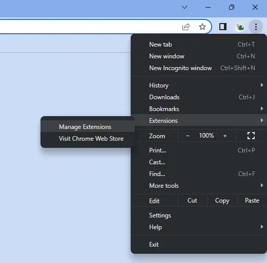 Fix: This Video Can’t Be Played (Error Code 224003) 10 chrome-manage-extensions