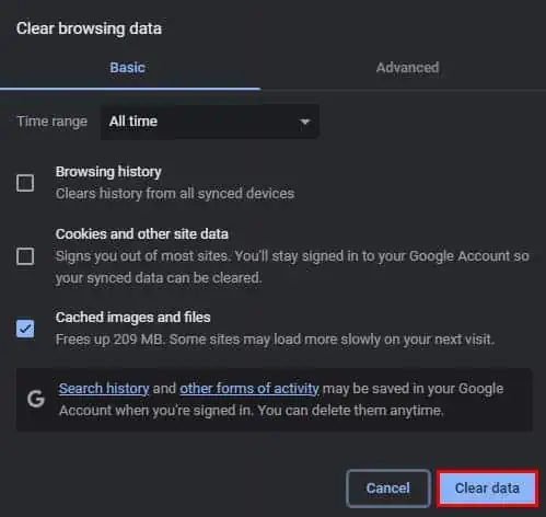 Fix: This Video Can’t Be Played (Error Code 224003) 3 clear-chrome-browsing-data