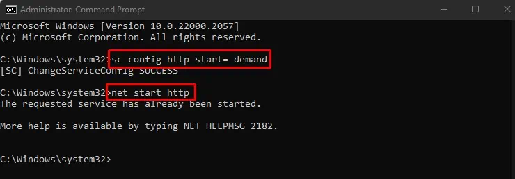 command-to-start-http-kernel-driver