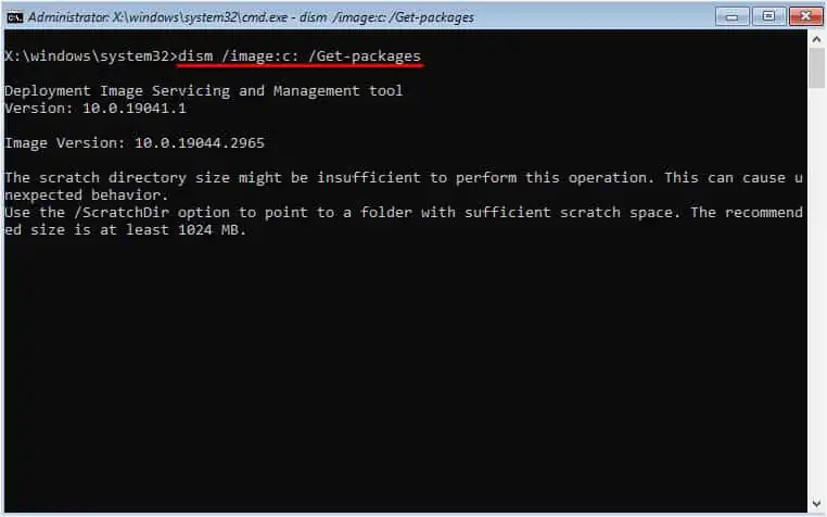 How to Fix Inaccessible Boot Device? 18 Possible Ways 33 dism-image-get-packages