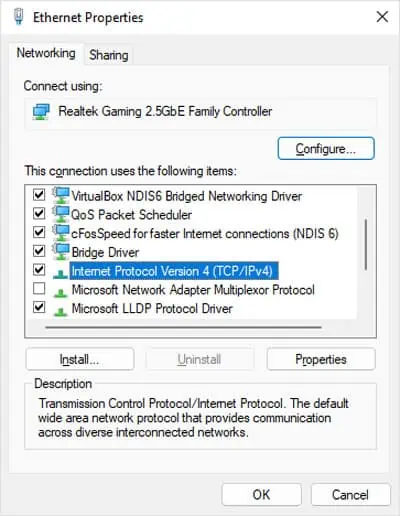 How to Change Your DNS Server (Complete Guide) 4 ethernet-properties-internet-protocol-version-4