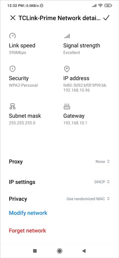Fix: Connected to Device Can’t Provide Internet 3 forget-network-android